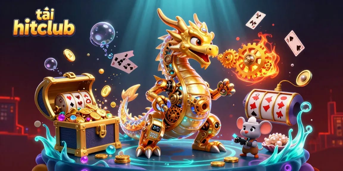 Engage in thrilling gameplay with tải hitclub and experience dynamic casino scenes with gold treasures and fortune.
