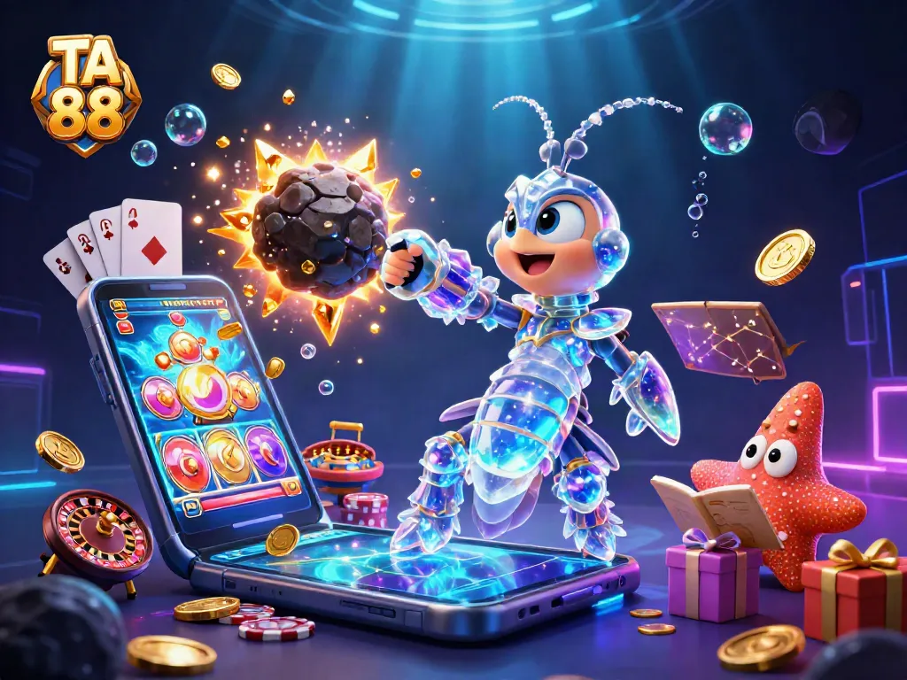 Experience TA 88 with vibrant rewards in a dynamic casino adventure illustration.