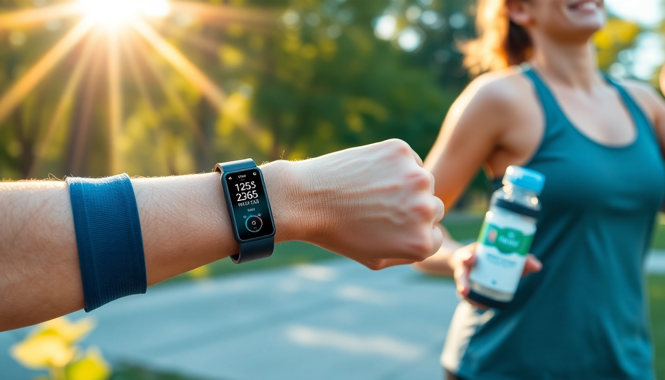 Fitness-Armband in action during a jogging session with enhanced activity tracking features.