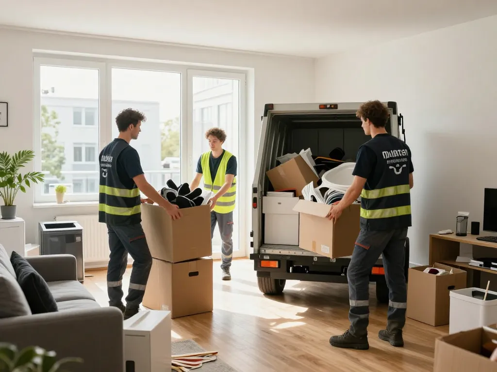 Effizientes Team führt Fachgerechte Entrümpelung in Münster durch und beseitigt Unordnung aus einer Wohnung.