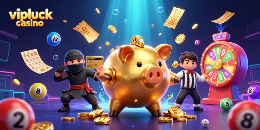 Experience vibrant gameplay at vipluck casino with exciting lottery elements and dynamic characters.