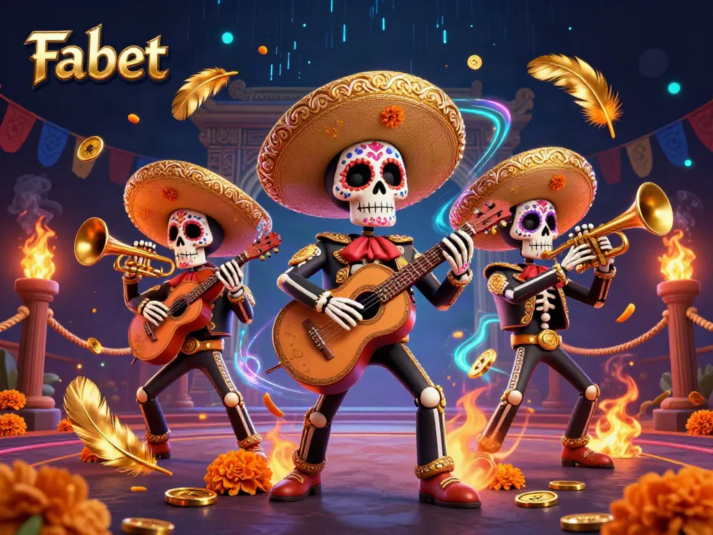 Engage in thrilling gaming at Fa bet with vibrant mariachi characters and dynamic casino elements.