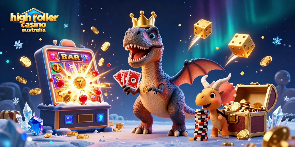 Experience high stakes excitement at a high roller casino in Australia with vibrant gaming characters and action.