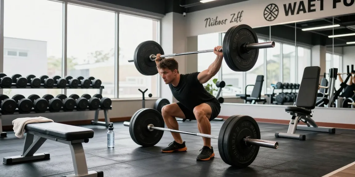 Selliza Shop: Athlet beim Deadlift im modernen Fitnessstudio mit hochwertigem Equipment.
