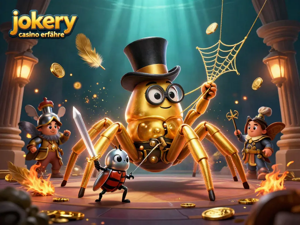 Experience thrilling gaming at jokery casino erfahrungen with captivating golden spider and knight.