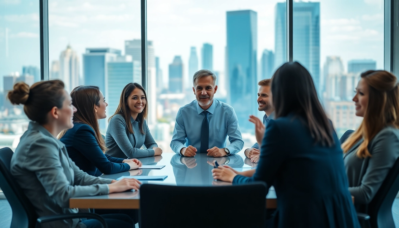 Headhunter Schweiz vermittelt professionelle Talente in einer modernen Büroumgebung.