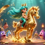 Experience the thrill of gaming at online casino ohne oasis with a vibrant mermaid and seahorse scene.