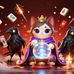 Tg88de wins with a vibrant scene showcasing a fortune teller cat and mystical elements in a casino setting.