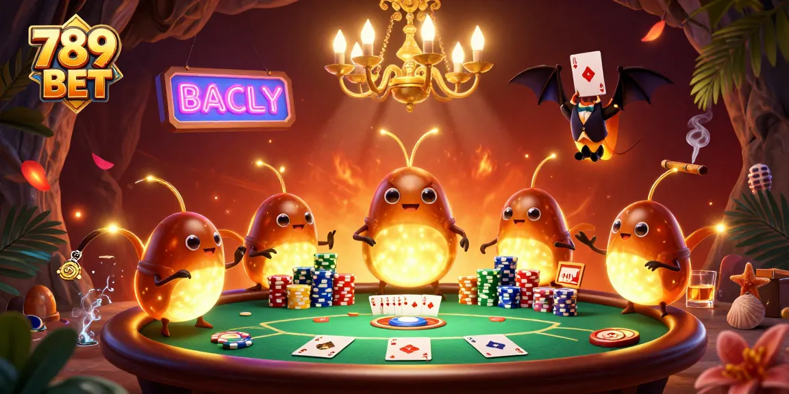 Experience excitement with 789 BET in a vibrant casino scene illuminated by glowworms.
