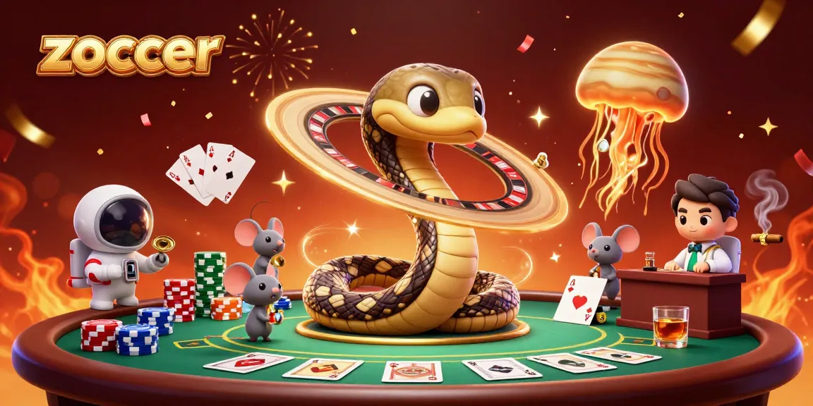 Zoccer multiplayer scene with characters in a cosmic casino setting gambling on a roulette wheel