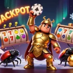 Capture the excitement of tải sun win, showcasing a victorious beetle with casino elements and jackpot vibes.