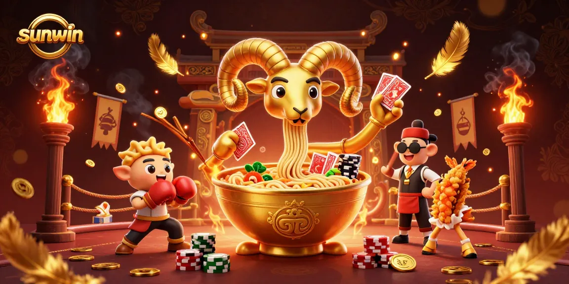Engage in thrilling gambling action at sunwin with a dynamic 3D illustration showcasing vibrant characters.