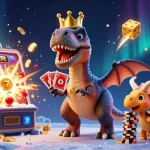 Experience high stakes excitement at a high roller casino in Australia with vibrant gaming characters and action.